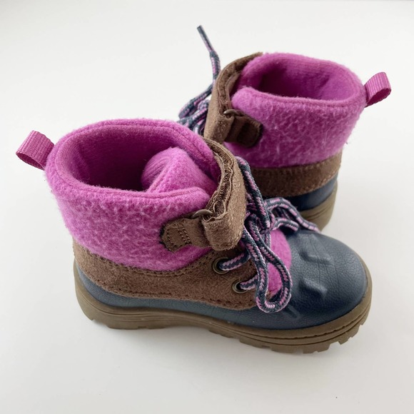 Carter’s Toddler Duck Boots in Navy Blue and Pink Size 6 Months - Picture 4 of 10